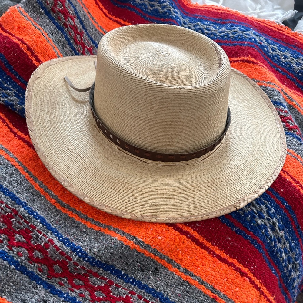 Sahuayo Cowboy Hat with Brown Leather Band